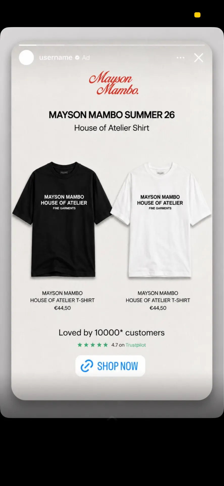 Creative example 4 — Product launch