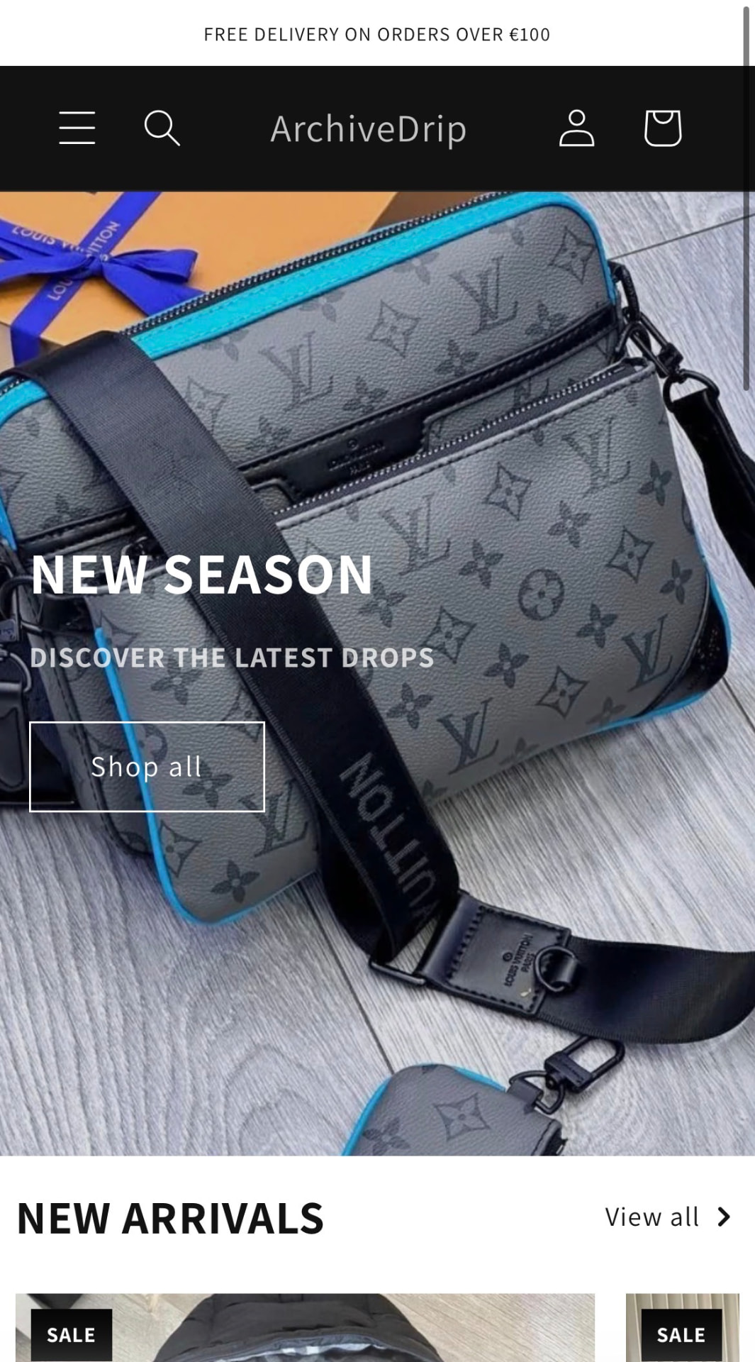 ArchiveDrip Shopify homepage rebuilt by Scale Kings