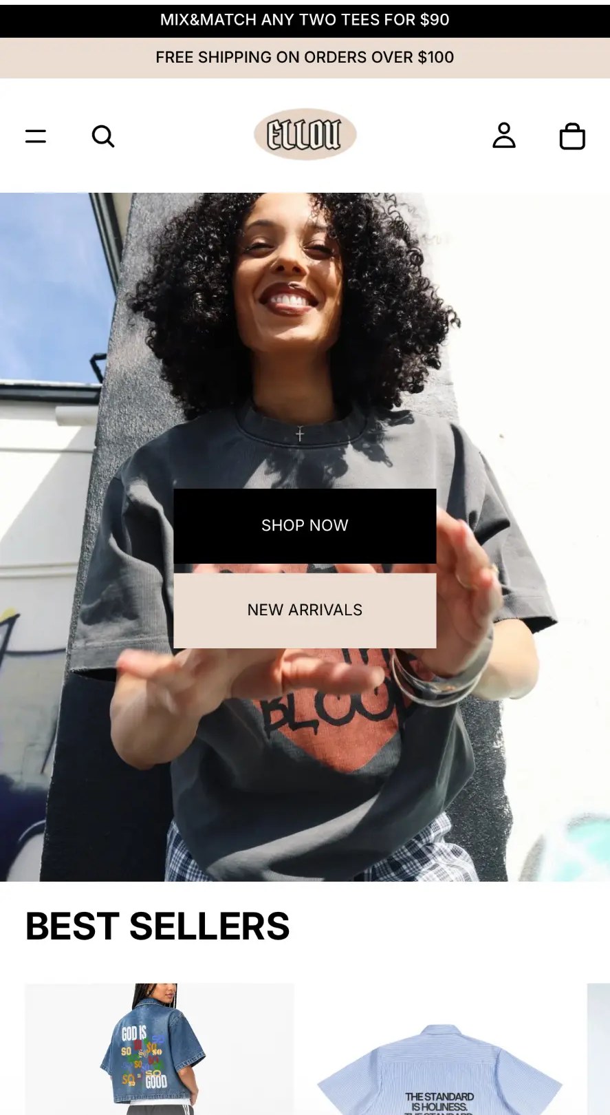 Ellou Collection Shopify homepage rebuilt by Scale Kings