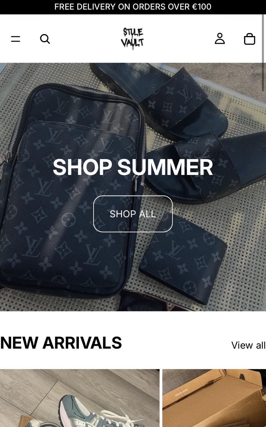 Style Vault Shopify homepage rebuilt by Scale Kings