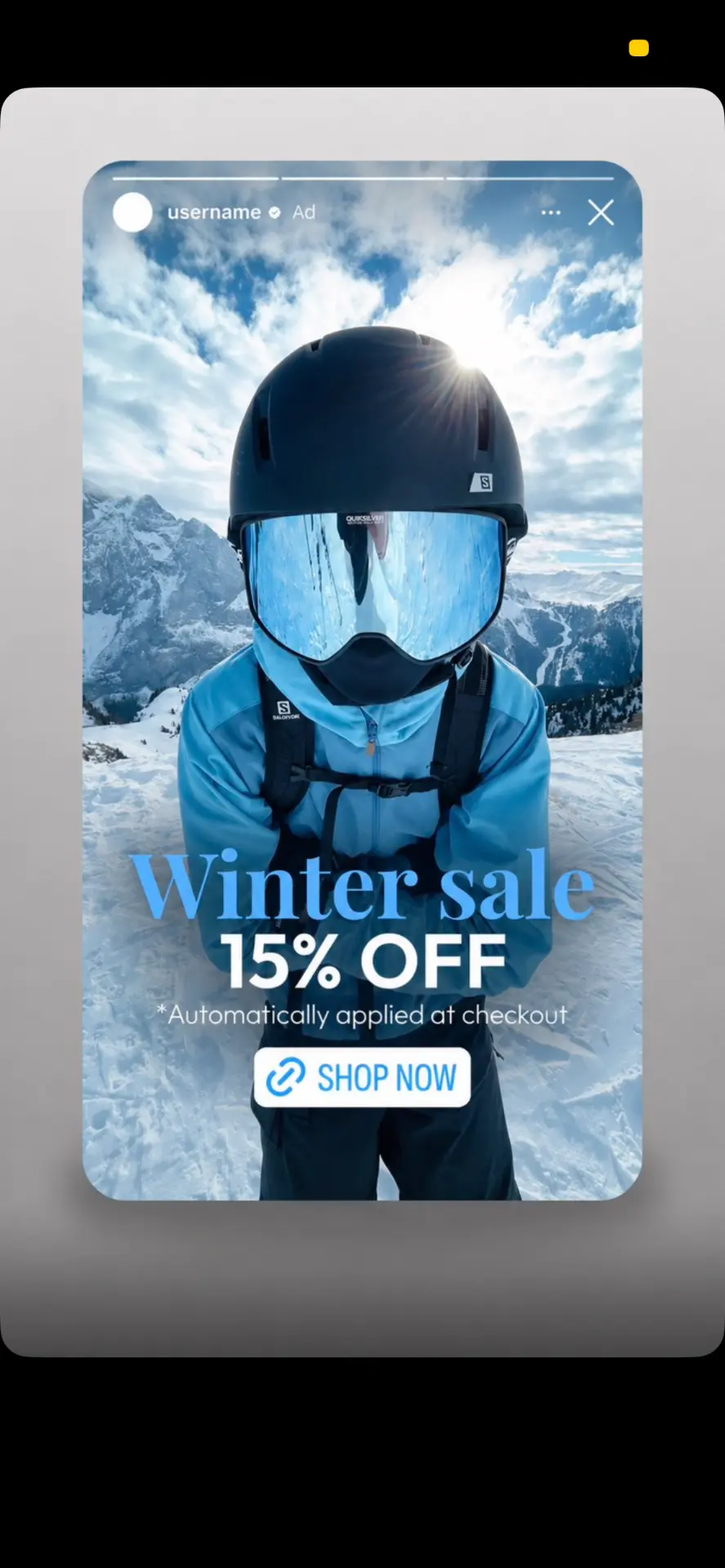 Creative example 5 — Winter sale